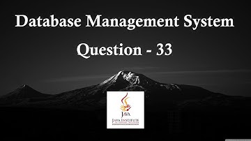 DBMS Question Session Task No 33 | 1st Year | Semester 01 | Java Institute | Pathum Bandara