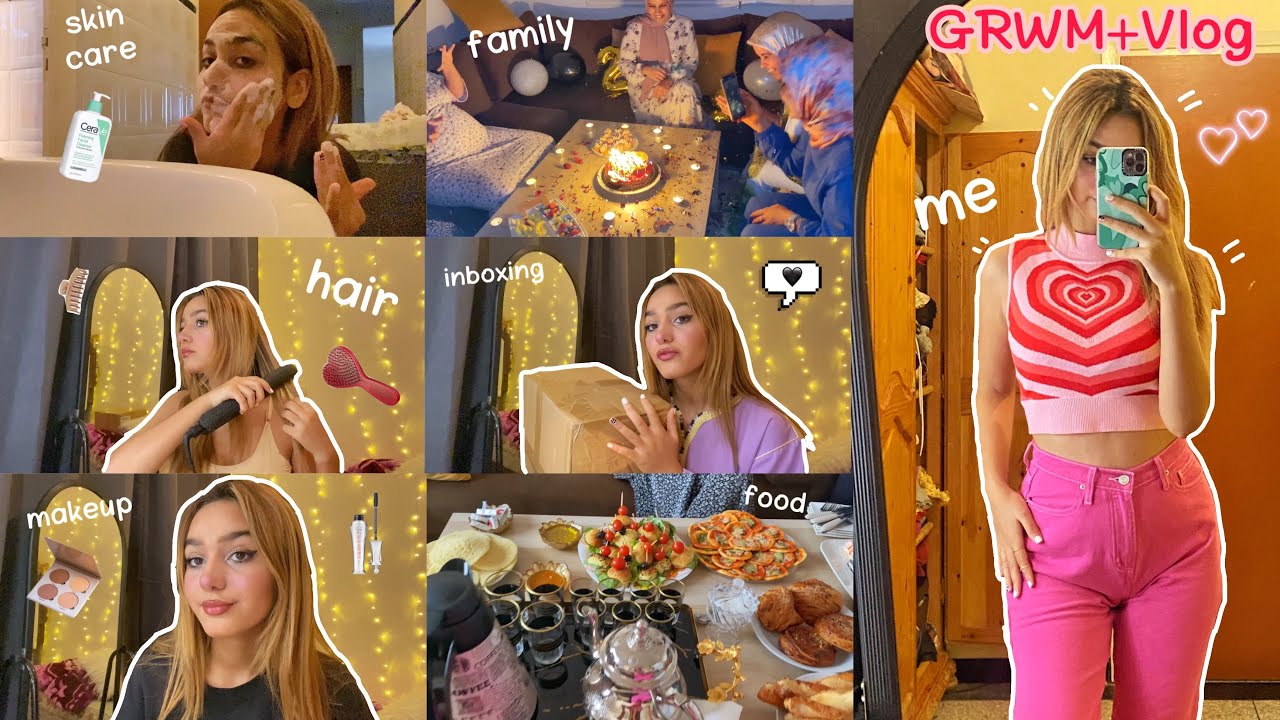 GRWM+Vlog✨|تجهزو معي لعراضة في اخر دقيقة 😭 (دوزو معايا النهار +مفاجئة عيد الميلاد ✨🥰🌸🎂)