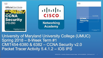 UMUC - CMIT 454 - CCNA Security - Spring 2018 - IOS IPS 5.4.1.2 - Week #5