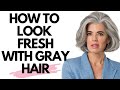 HOW TO LOOK FRESH WITH GRAY HAIR | Nikol Johnson