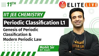 Periodic Classification IIT JEE L1 | Genesis of Periodic Classification and Modern Periodic Law