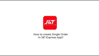 How to Create Single Order Using J&T Express Application? screenshot 1