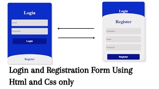 Create a Stylish Login and Registration Form with HTML and CSS || HTML Form || Website Form