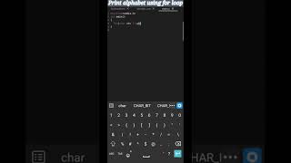 Print capital letter alphabet programming in c language #shorts #programmer #coding_with_mobile