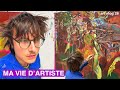 Ma vie dartiste dans mon atelier de peinture en cole dart   art vlog 28