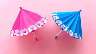 How to make a paper umbrella that open and close | Flower POP UP umbrella / origami Umbrella