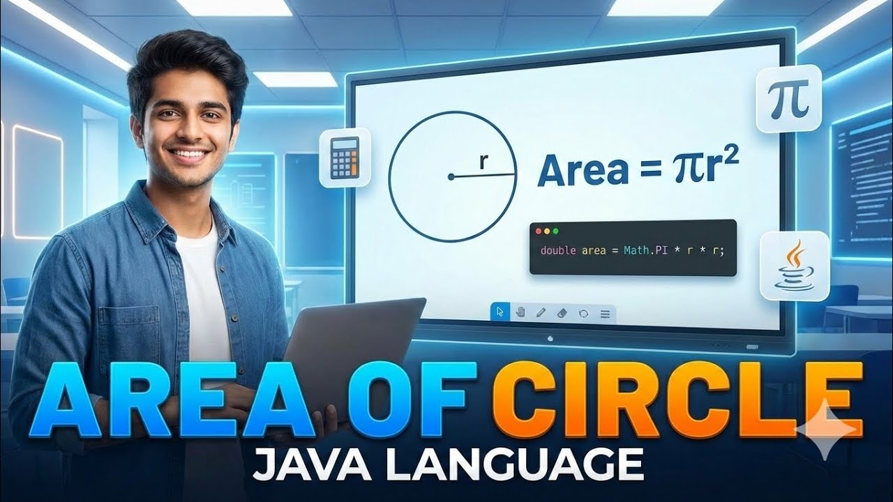 Area of circle program in java programming language #circle # ...
