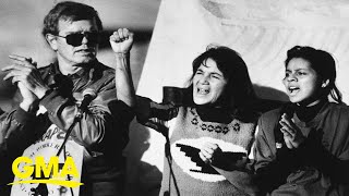 Dolores Huerta is the fearless labor activist who coined the positive protest slogan 'si se puede'