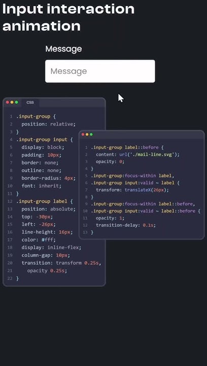 Input Animation In CSS - YouTube