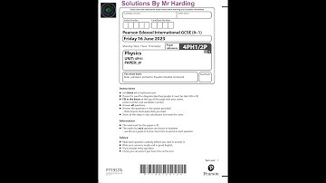 Edexcel - iGCSE - Physics - Paper 2P - June 2023 - Solutions By Mr Harding