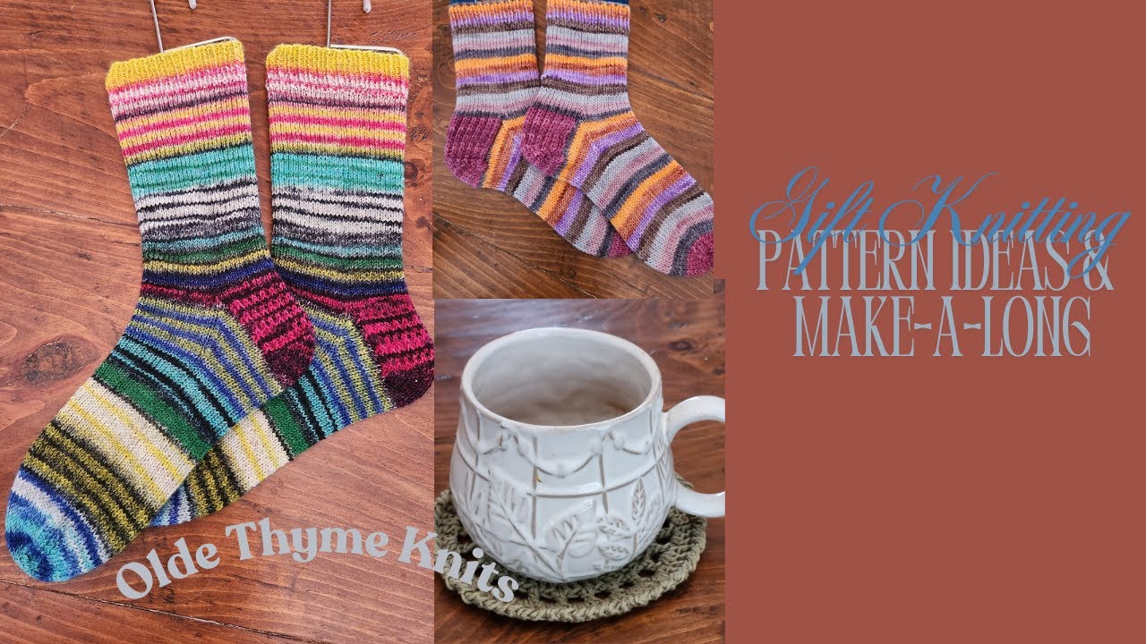Get Gifting With Me, Pattern Ideas, FO's and A Big Foot! #knitting #knittingpodcast #handmade