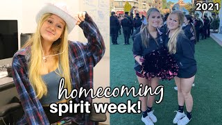 HOMECOMING SPIRIT WEEK VLOG 2021  cheering, pep rally, dressing up, football