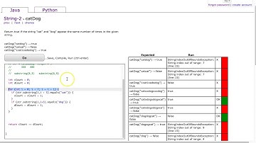Codingbat - catDog (Java)