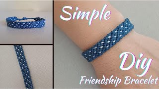 DIY Simple Friendship Bracelet.How to make Simple Bracelet.Easy tutorial For beginner.Gulnar