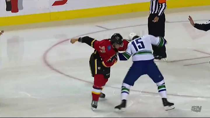 Derek Dorsett vs Micheal Ferland Oct 7, 2015