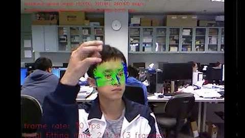 Real-time head pose tracking with online face template reconstruction