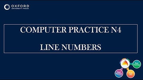 LINE NUMBERING