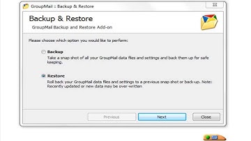 Restore GroupMail Backup