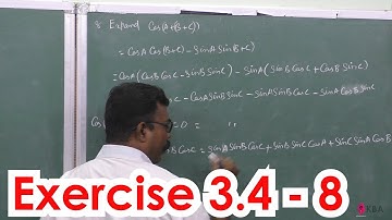 109. Maths | Trigonometry | Exercise 3.4 - 8