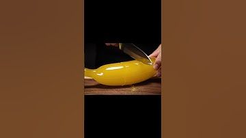 ASMR: SLICING A GLASS BANANA #aiasmr #aigenerated #aiglass #veo3