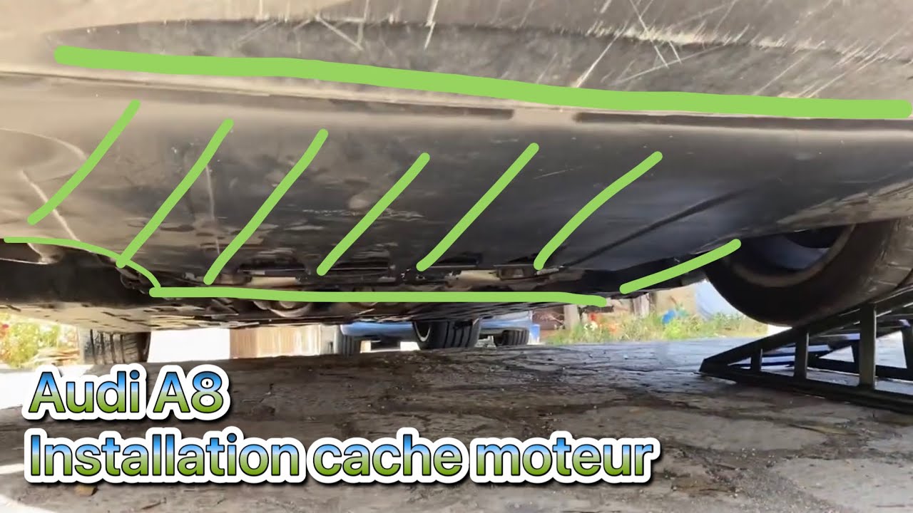 Audi A8 A6 A4 : installation du cache moteur inferieur 