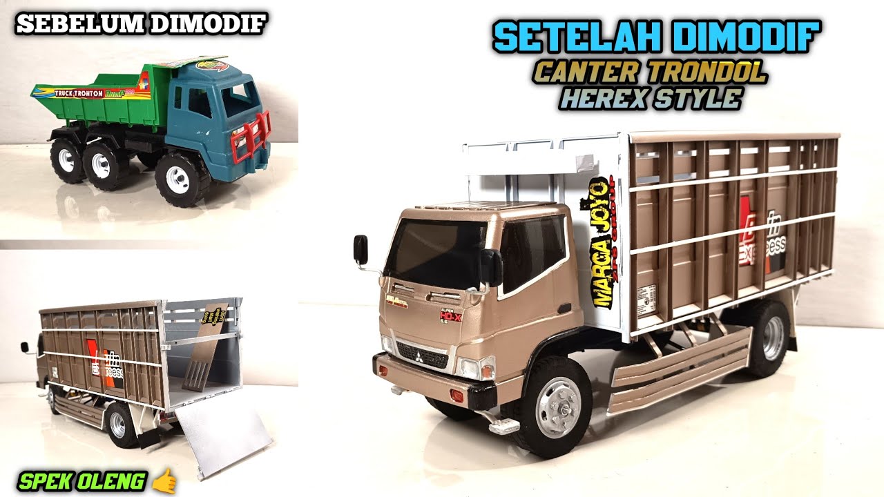 Modif truk plastik jadi CANTER TRONDOL HEREX STYLE spek 🤙 