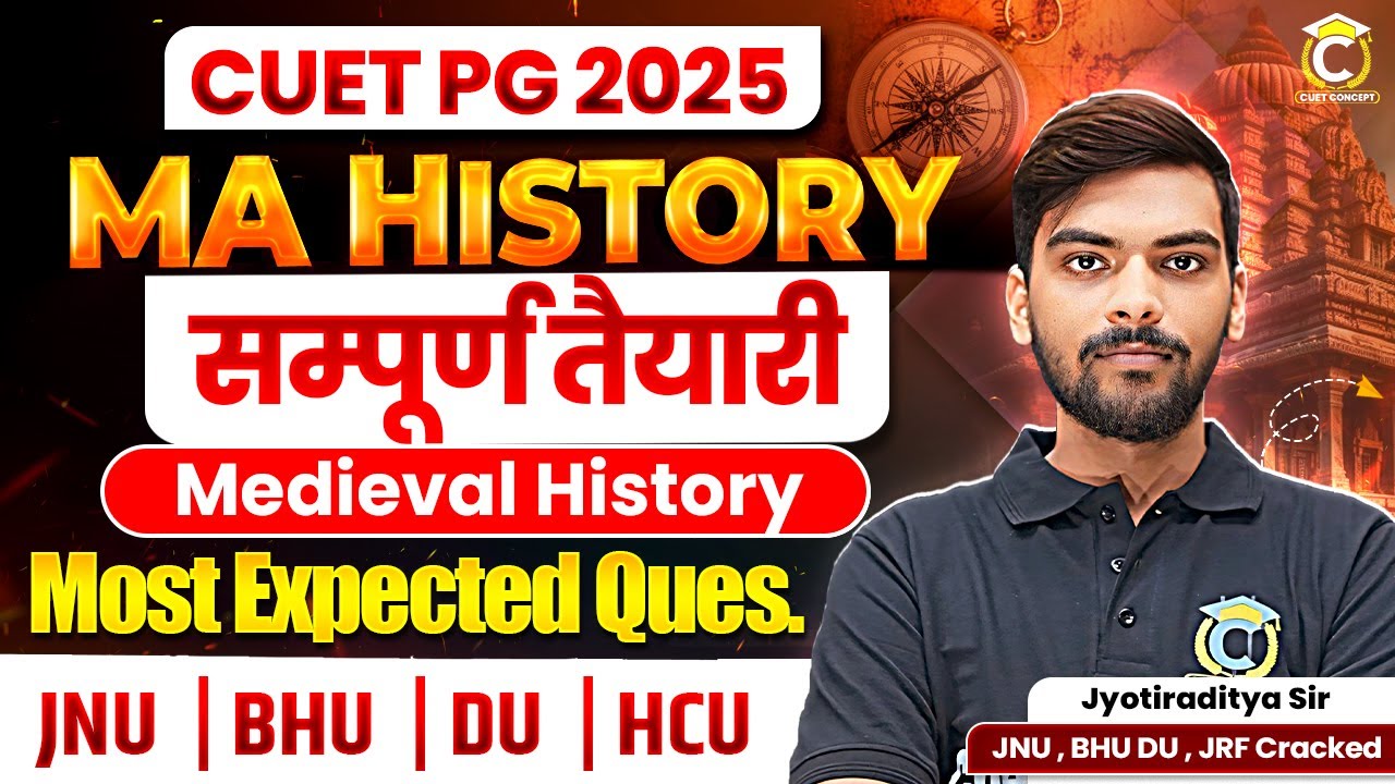 CUET PG 2025 | Ma History Medieval History Class- 1 | Most Important ...