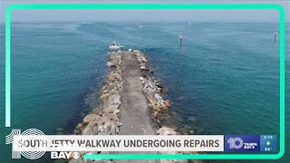 Crews set to begin repairs on South Jetty Beach walkway following Hurricane Debby