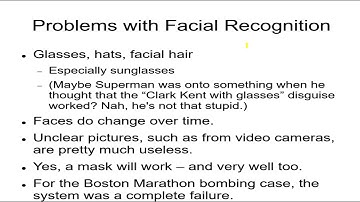 Forensics 7, Biometrics 4 Computers and Facial Recognition, Difficulties of Facial Recognition, the