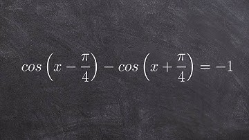Solving an equations using the sum and difference formulas of cosine
