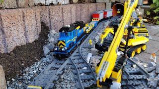 LEGO Train Tunnel and Access Track Construction to the Gravel Loading Station - Construction Video 6