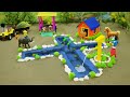 DIY tractor Farm Diorama with house for cow, Elephant | Animals barn | mini aquarium X #24