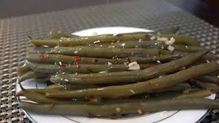 Green Bean Pickles  مخلل الفاصوليا الخضراء أواللوبياء، وصفة صحية للرجيم/ طرشي