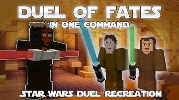 Minecraft One Command - RECREATE DUELS FROM STAR WARS | Duel of Fates In One Command