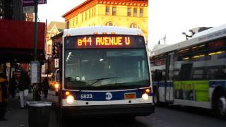 2012 NovaBus LFS Articulated 5823 On The B44 @ Nostrand Avenue & Fulton Street