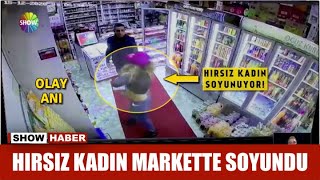 Hırsız Kadın Markette Soyundu