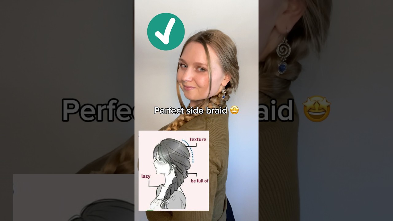 Long live side-braid hack 👱‍♀️ #braidstyles #hairtutorial