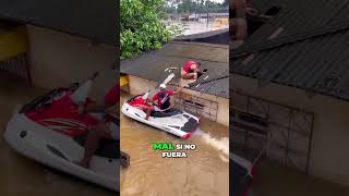 ¡Hombre Rescatado De Una Inundación!