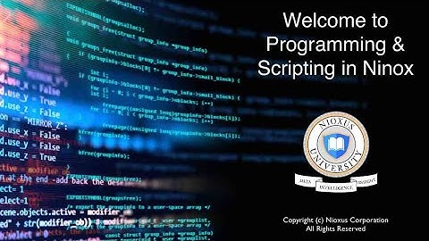 Welcome to Programming in Ninox
