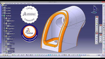 How to create a mechanical part using CATIA Part Design 108 Modelmania 2022 contest phase 1