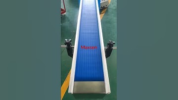 Maxsen straight running modular belt   conveyor testing