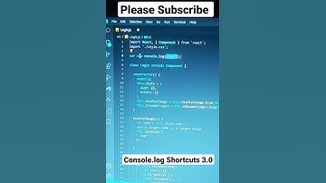 Console.log Shortcuts 3.0 in VS Code #short #shorts #javascript #react #developer #interview