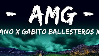 Natanael Cano x Gabito Ballesteros x Peso Pluma - AMG (Letra/Lyrics)  | 25 Min