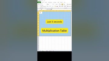 Multiplication Table In few seconds in Excel #exceltips #exceltricks #exceltutorial