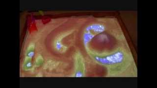 Augmented Reality Sandbox with Real-Time Water Flow Simulation (set to music)