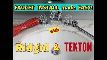 EENVOUDIGE kraaninstallatie met Ridgid KRAANSLEUTEL & Tekton WASBAKSLEUTEL