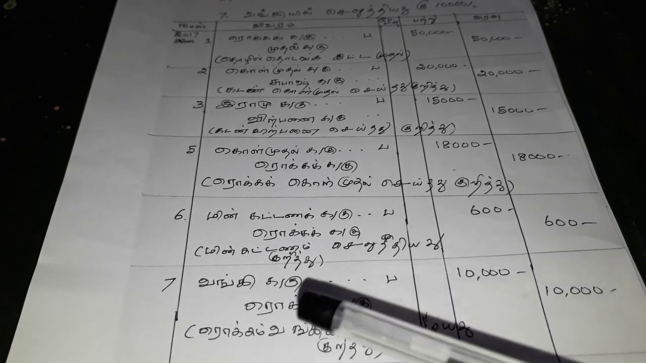 JOURNAL ACCOUNTANCY IN TAMIL YouTube