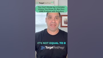 How to Solve This GRE Math Problem: Division By Variables, But Beware Of Zero! 😰 | #GRE | #Shorts