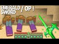 HOW to CRAFT EMERALD SWORD that ATTACK MANY MOBS In Minecraft ? OP SWORD