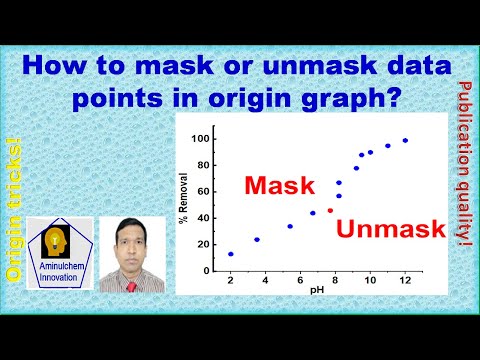 How to mask or unmask data points in origin graph